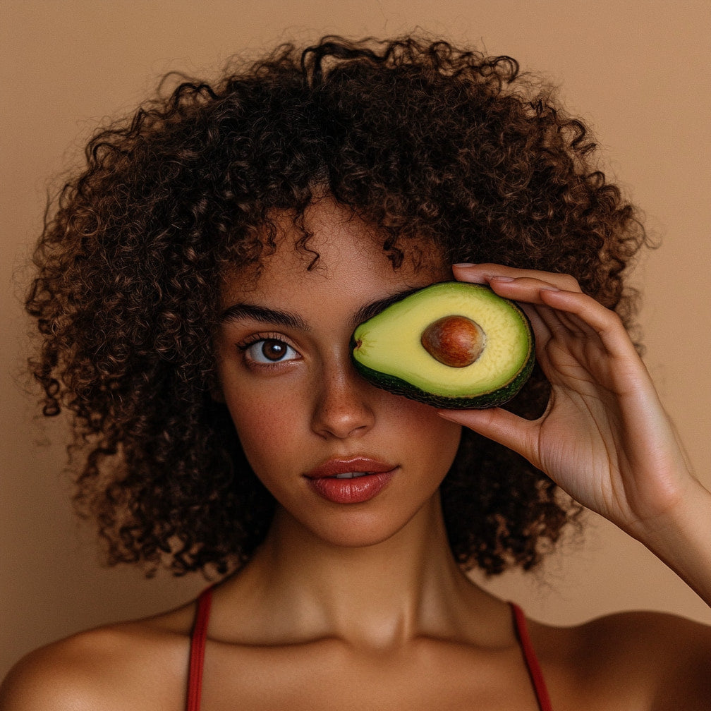 Femme qui tient un avocat