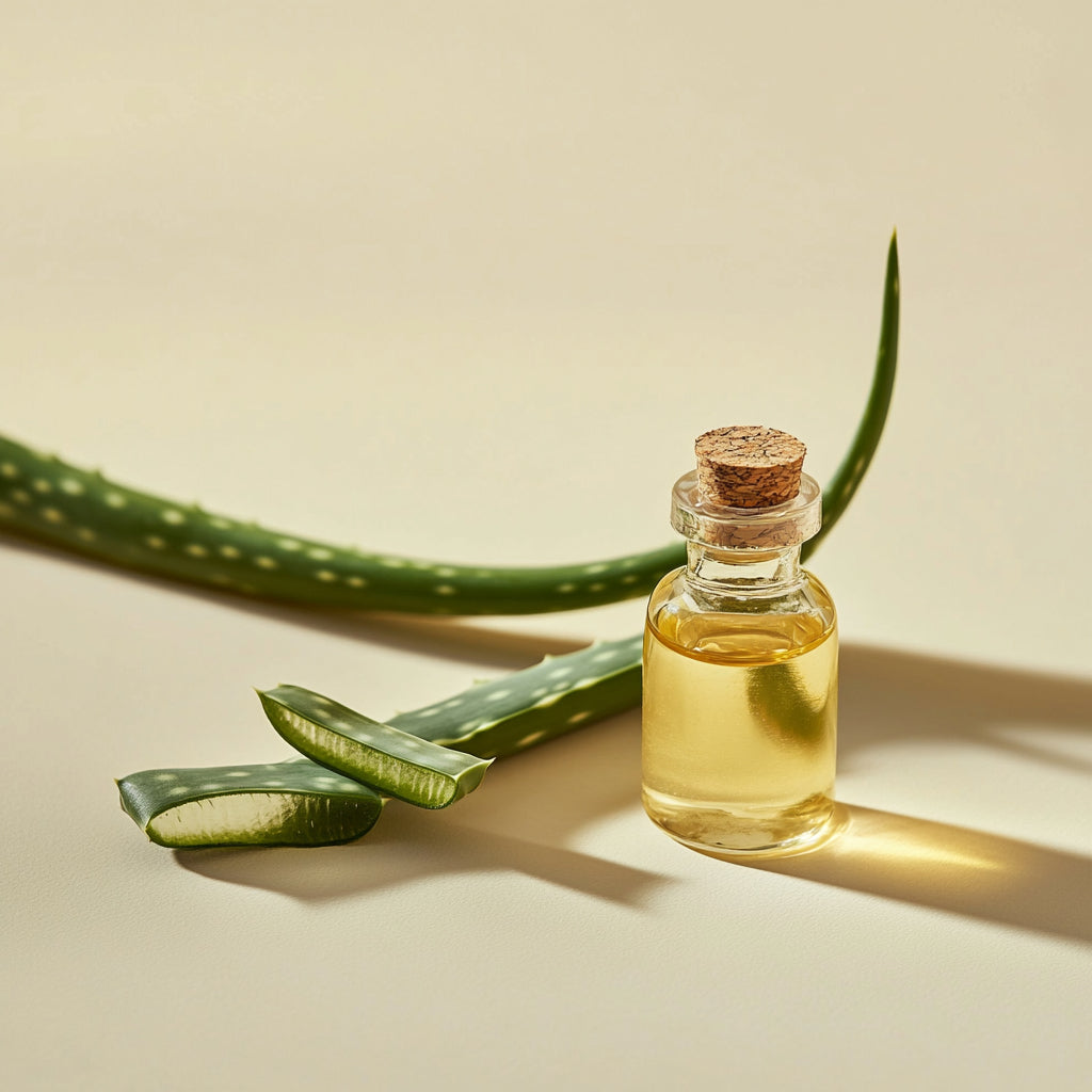 Aloe vera sur un fond beige