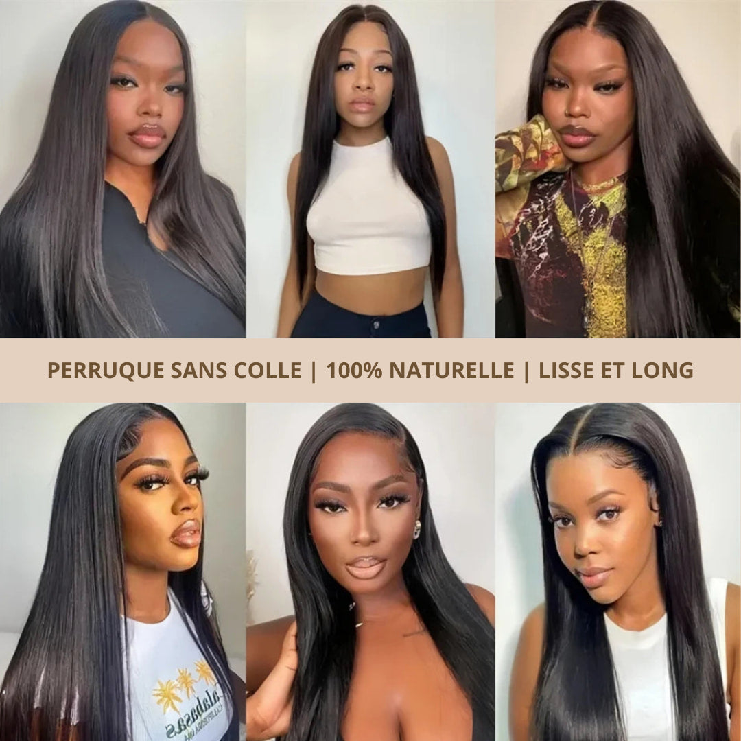 Perruque naturelle lisse exemples - Djohannie Beauty